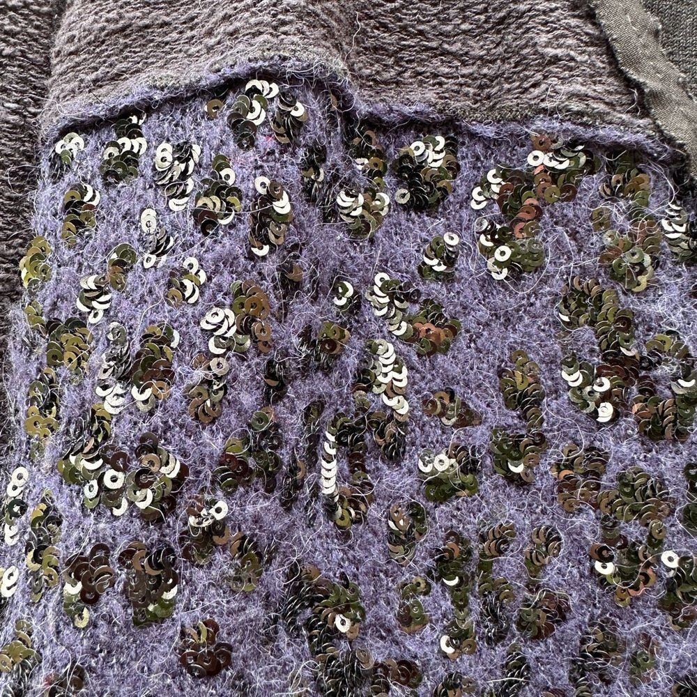 Free People V Neck Sequin Sweater - Picture 2 of 9